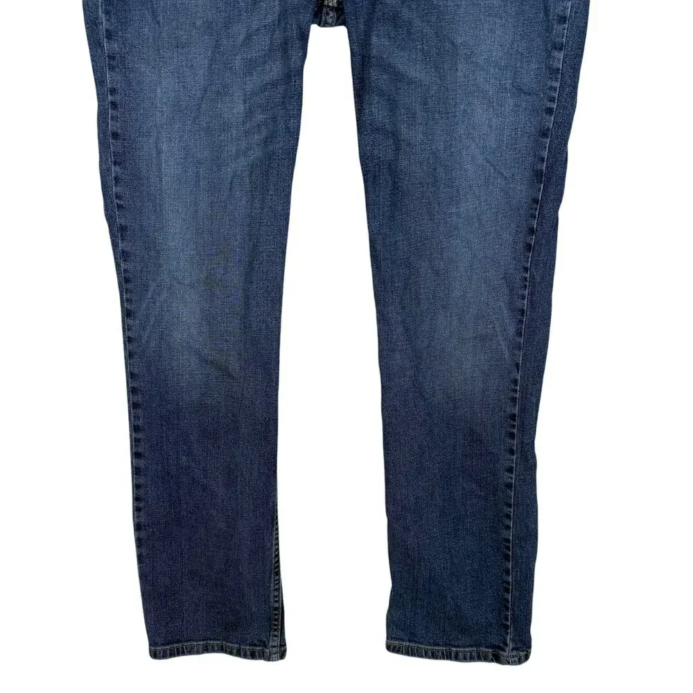 Levi's 514 Jeans Mens 36x32 Blue Denim Stretch Medium Wash Mid-Rise Straight Fit
